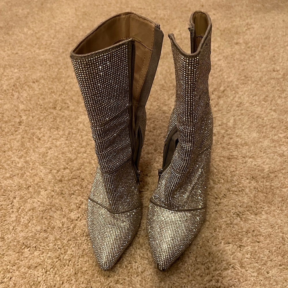 Steve Madden Sparkly Booties Size 7.5 - image 2